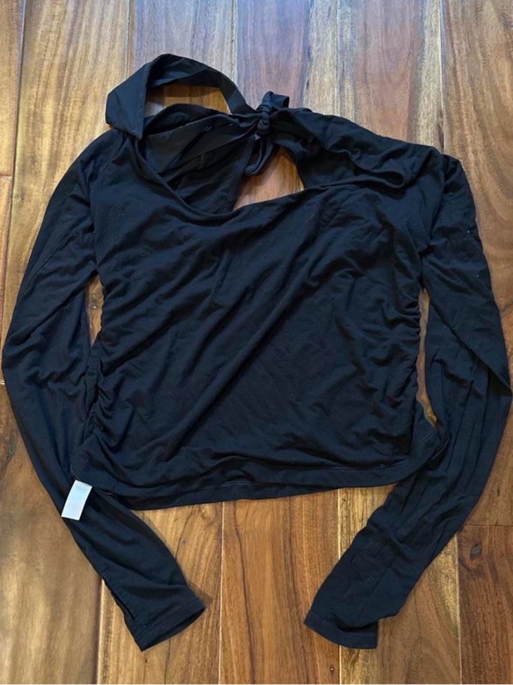 Target Black Long-Sleeve Tie-Neck Women's Top